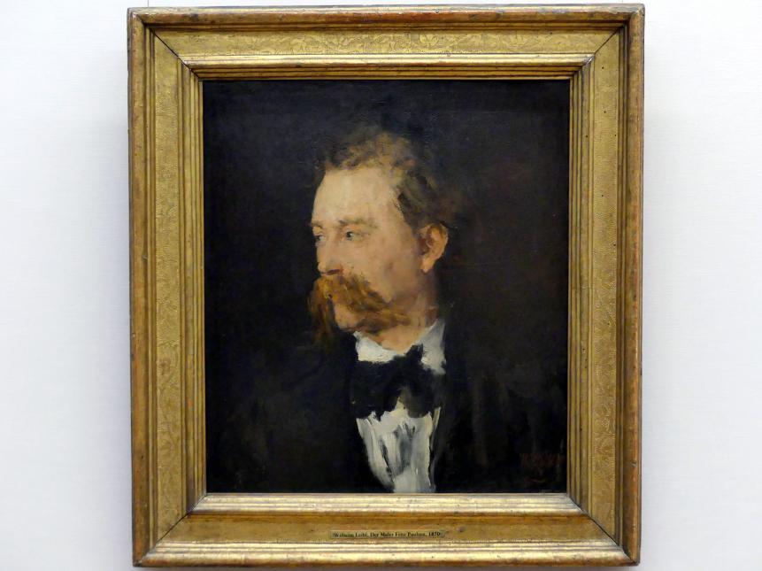 Wilhelm Leibl (1864–1898), Der Maler Fritz Paulsen, Berlin, Alte Nationalgalerie, Saal 207, Wilhelm Leibl und sein Kreis, 1870, Bild 1/2