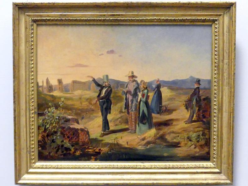 Carl Spitzweg (1835–1880), Engländer in der Campagna, Berlin, Alte Nationalgalerie, Saal 210, Realismus in Deutschland, um 1845, Bild 1/2