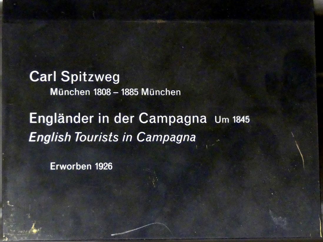 Carl Spitzweg (1835–1880), Engländer in der Campagna, Berlin, Alte Nationalgalerie, Saal 210, Realismus in Deutschland, um 1845, Bild 2/2