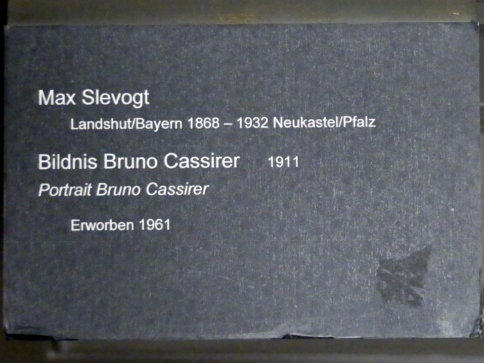 Max Slevogt (1886–1931), Bildnis Bruno Cassirer, Berlin, Alte Nationalgalerie, Saal 212, Realismus in Deutschland, 1911, Bild 2/2