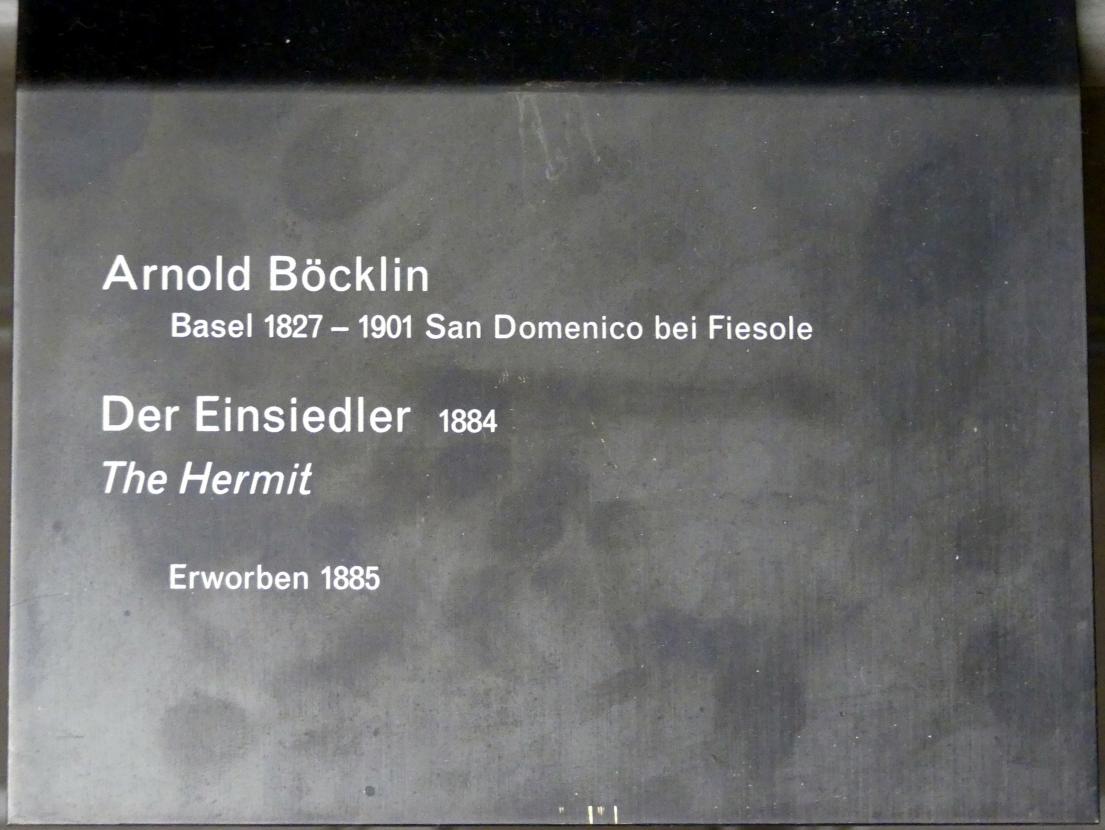 Arnold Böcklin (1851–1897), Der Einsiedler, Berlin, Alte Nationalgalerie, Saal 215, Historienmalerei, 1884, Bild 2/2