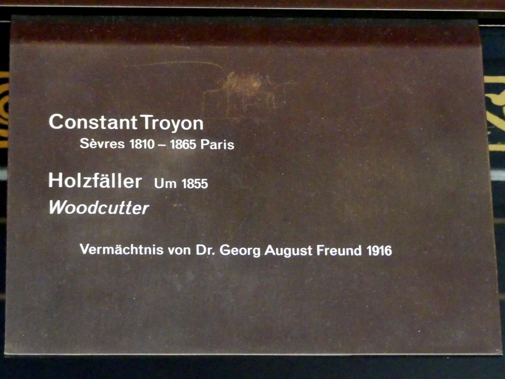 Constant Troyon (1845–1858), Holzfäller, Berlin, Alte Nationalgalerie, Saal 103, Realismus zwischen Constable und Courbet, um 1855, Bild 2/2
