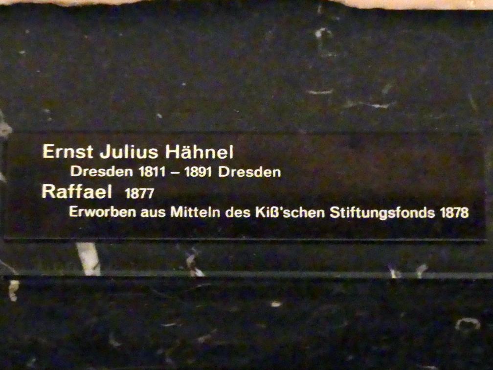 Ernst Julius Hähnel (1858–1886), Raffael, Berlin, Alte Nationalgalerie, Saal 104a, Geschichte der Nationalgalerie, 1877, Bild 4/4