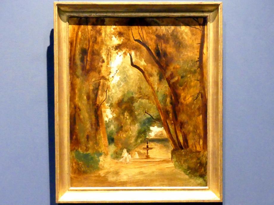 Carl Blechen (1822–1837), Im Park der Villa Borghese, Berlin, Alte Nationalgalerie, Saal 107, Carl Blechem, um 1837, Bild 1/2