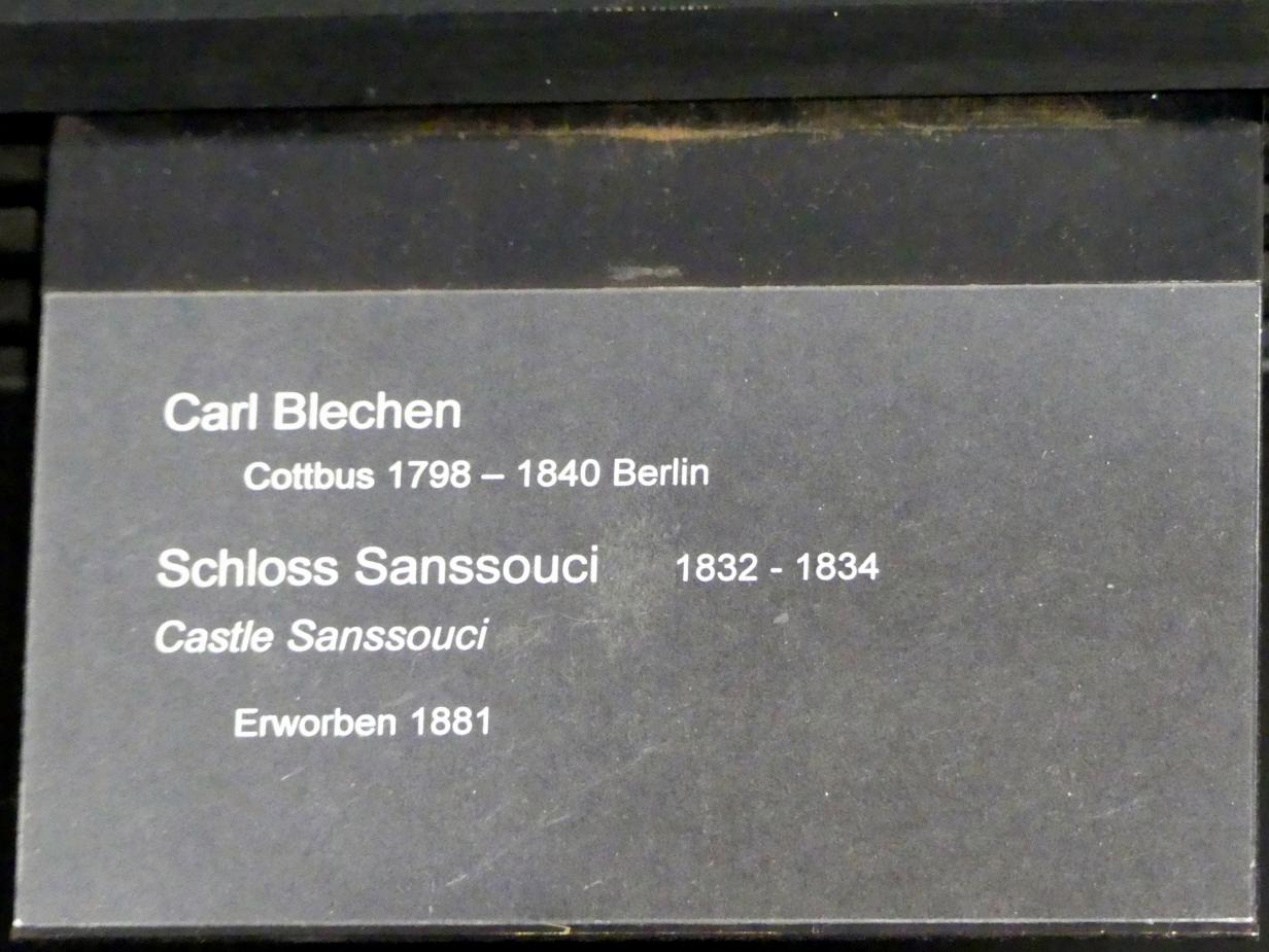 Carl Blechen (1822–1837), Schloss Sanssouci, Berlin, Alte Nationalgalerie, Saal 107, Carl Blechem, 1832–1834, Bild 2/2