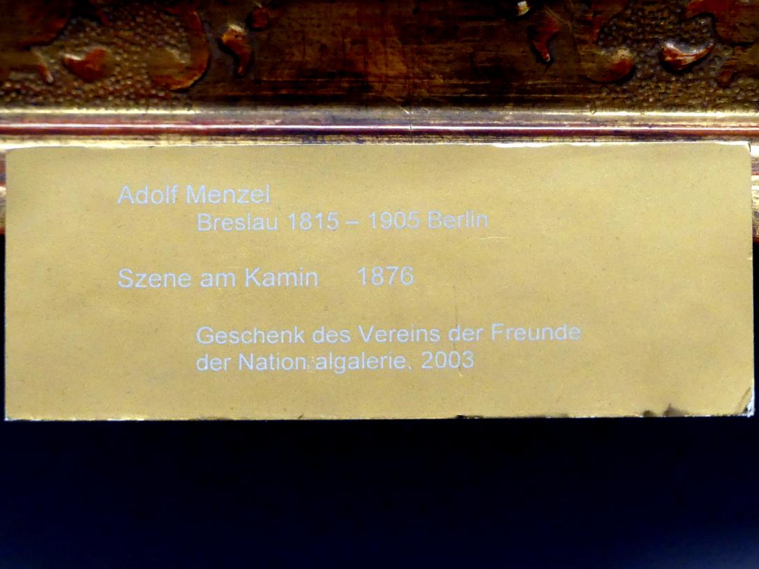 Adolph von Menzel (1844–1888), Szene am Kamin, Berlin, Alte Nationalgalerie, Saal 110, Adolph Menzel, 1876, Bild 2/2