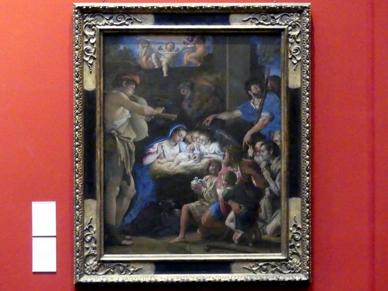 Domenichino (Domenico Zampieri) (1602–1627), Anbetung der Hirten, Edinburgh, Scottish National Gallery, Saal 5, Südeuropäischer Barock, um 1607–1610, Bild 1/2