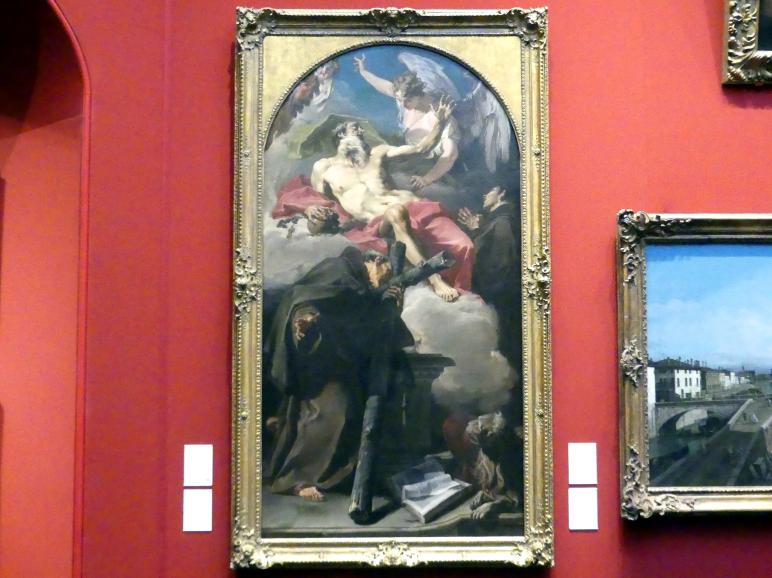 Giovanni Battista Pittoni (1722–1748), Apotheose des hl. Hieronymus mit dem hl. Petrus von Alcántara, Edinburgh, Scottish National Gallery, Saal 11, vom Rokoko zur Revolution 1815, um 1725