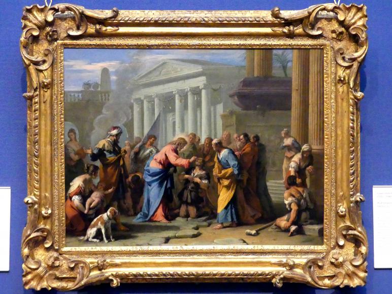 Sebastiano Ricci (1692–1733), Christus heilt einen Blinden, Edinburgh, Scottish National Gallery, Saal 14, Kunst des 18. und 19. Jahrhunderts, um 1712–1716, Bild 1/2