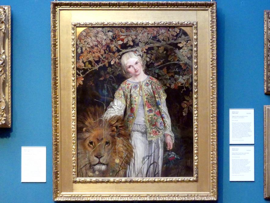 William Bell Scott (1860), Una und der Löwe, Edinburgh, Scottish National Gallery, Saal 17, Einhundert Jahre Schottische Kunst 1820-1920, 1860, Bild 1/2