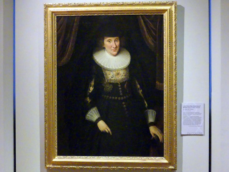 Adam Louisz. de Colonia (1625–1626), Lady Anne Hay, Gräfin von Winton (um 1582-1625/28), Edinburgh, Scottish National Portrait Gallery, Saal 3, 1625