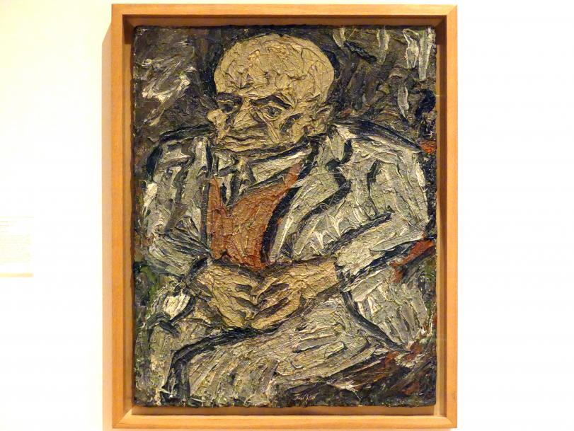 Leon Kossoff (1976–2002), Porträt des Vaters, Edinburgh, Scottish National Gallery of Modern Art, Gebäude One, Saal 18 - Bacon und Kossoff: das Figürliche neu erfinden, 1978, Bild 1/2