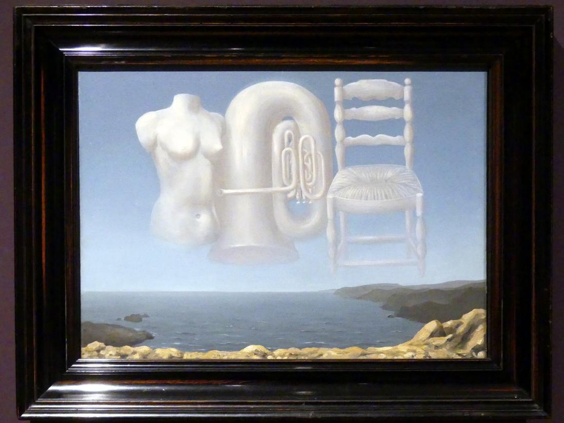 René Magritte (1926–1967), Bedrohliches Wetter, Edinburgh, Scottish National Gallery of Modern Art, Gebäude One, Saal 20: jenseits des Realismus - Dada und Surrealismus, 1929