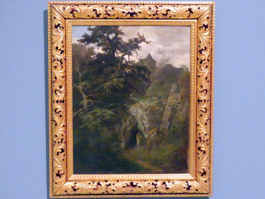 Adolf Kosárek (1855–1858), Landschaft mit Burg, Prag, Nationalgalerie im Messepalast, 1918-1939, Saal 1, 1855, Bild 1/2