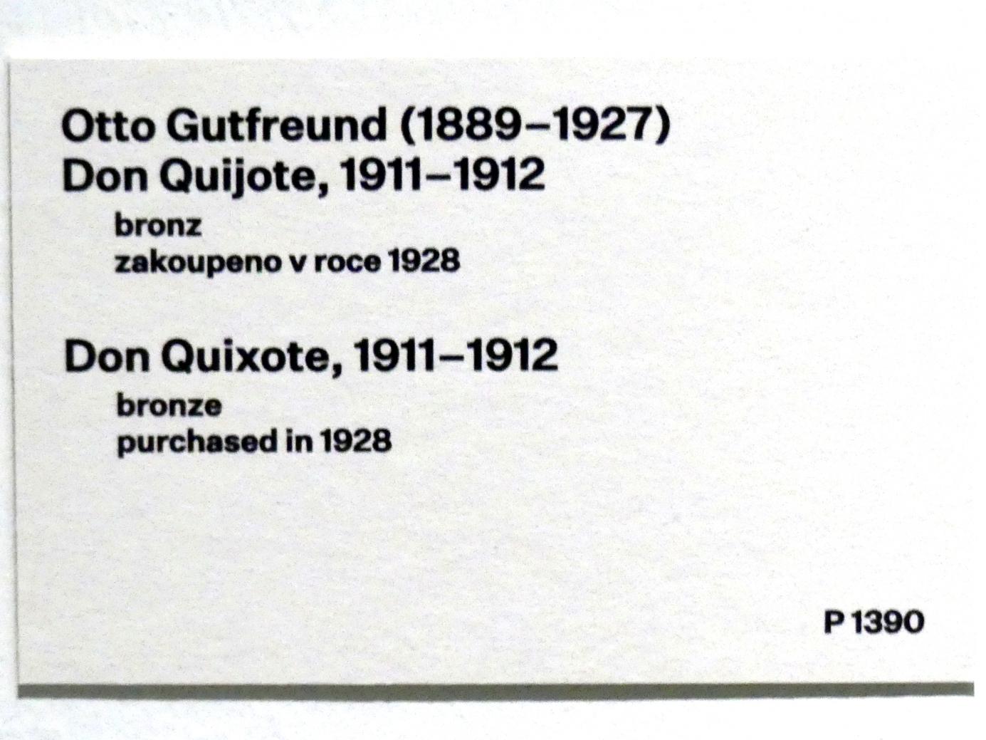 Otto Gutfreund (1910–1925), Don Quichotte, Prag, Nationalgalerie im Messepalast, 1918-1939, Saal 1, 1911–1912, Bild 5/5