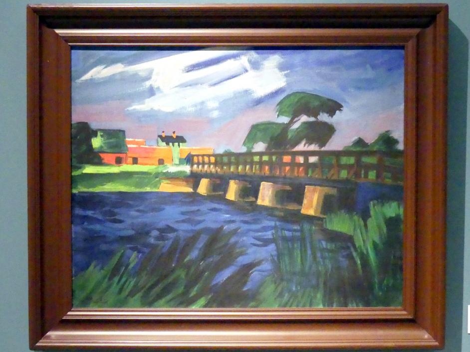 Max Pechstein (1895–1953), Brücke bei Leba, Prag, Nationalgalerie im Messepalast, 1918-1939, Saal 1, 1922, Bild 1/2