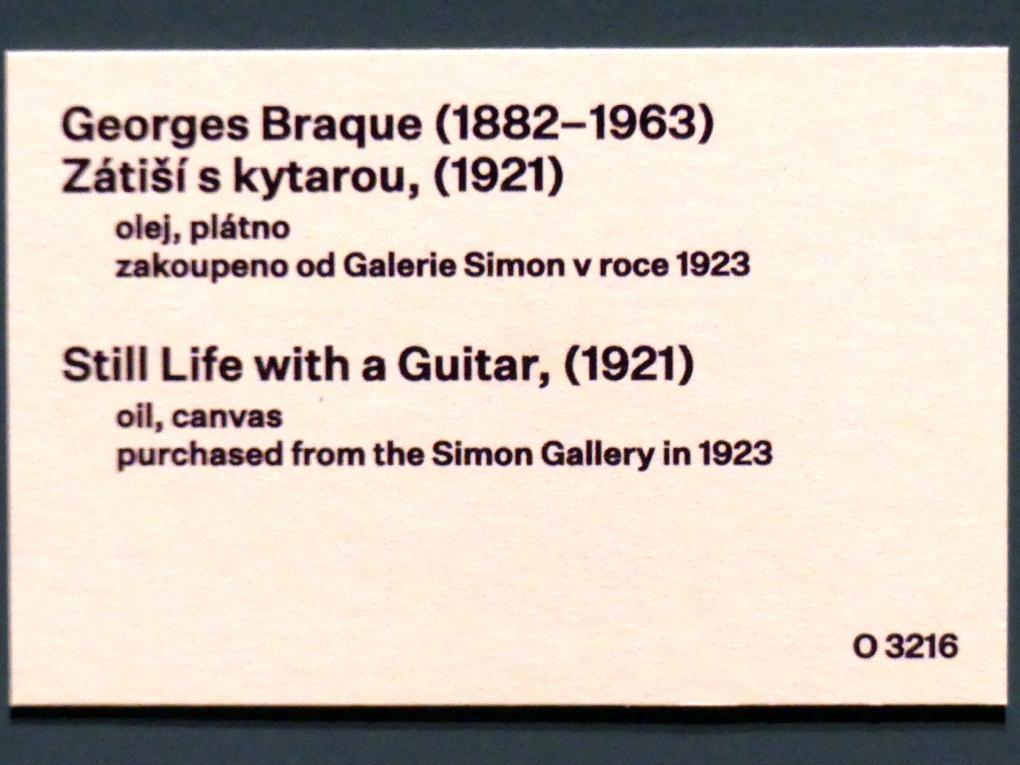 Georges Braque (1906–1956), Stillleben mit Gitarre, Prag, Nationalgalerie im Messepalast, 1918-1939, Saal 1, 1921, Bild 2/2