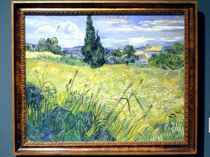 Vincent van Gogh (1882–1890), Grünes Weizenfeld, Prag, Nationalgalerie im Messepalast, 1918-1939, Saal 1, 1889, Bild 1/2
