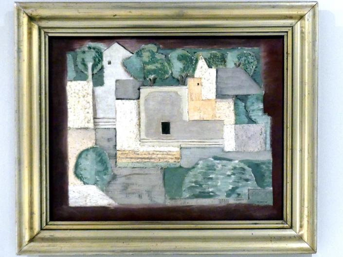 Jindřich Štyrský (1921–1939), Landschaft mit Häusern, Prag, Nationalgalerie im Messepalast, 1918-1939, Saal 3, 1923