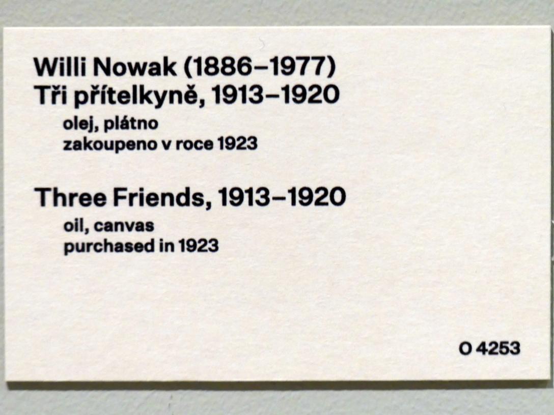 Willi Nowak (1906–1929), Drei Freunde, Prag, Nationalgalerie im Messepalast, 1918-1939, Saal 3, 1913–1920, Bild 2/2