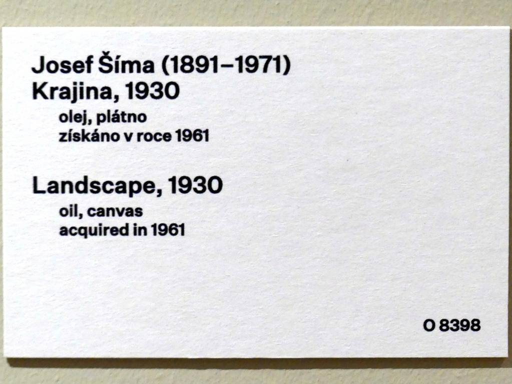 Josef Šíma (1922–1943), Landschaft, Prag, Nationalgalerie im Messepalast, 1918-1939, Saal 4, 1930, Bild 2/2
