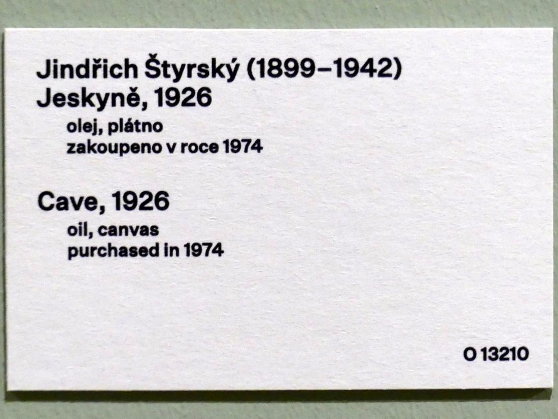 Jindřich Štyrský (1921–1939), Höhle, Prag, Nationalgalerie im Messepalast, 1918-1939, Saal 7, 1926, Bild 2/2