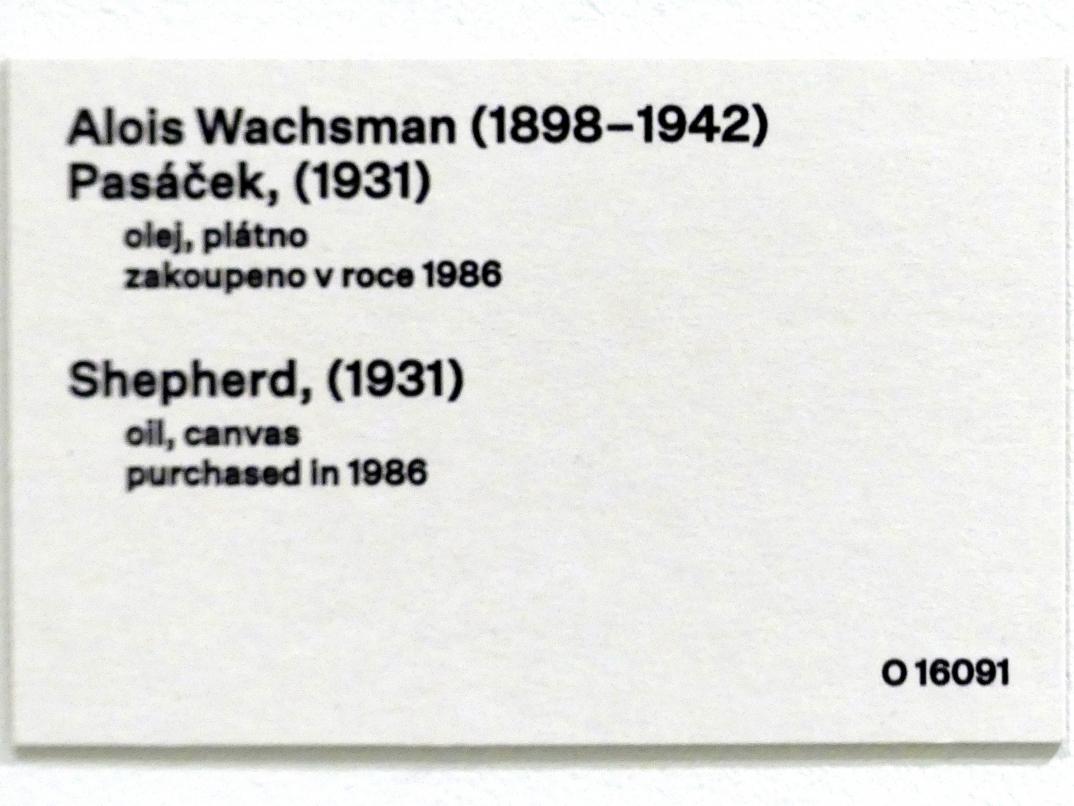 Alois Wachsman (1919–1932), Hirte, Prag, Nationalgalerie im Messepalast, 1918-1939, Saal 8, 1931, Bild 2/2