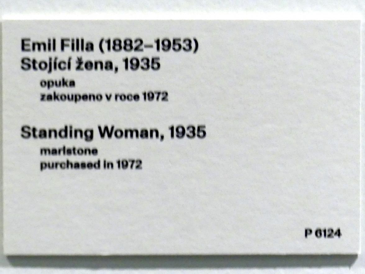 Emil Filla (1907–1938), Stehende Frau, Prag, Nationalgalerie im Messepalast, 1918-1939, Saal 8, 1935, Bild 5/5
