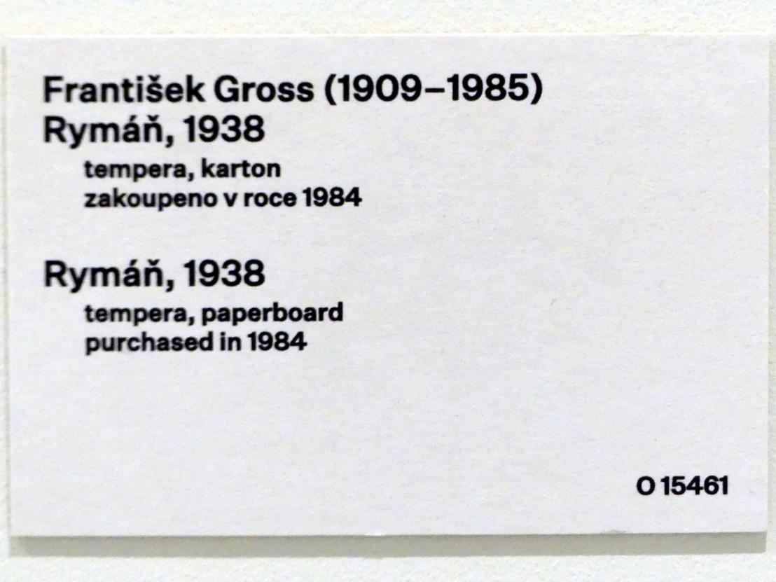 František Gross (1936–1964), Dorf Rymáň, Prag, Nationalgalerie im Messepalast, 1918-1939, Saal 11, 1938, Bild 2/2