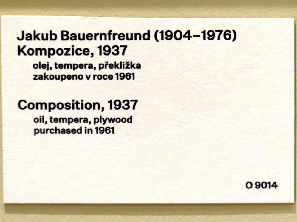 Jakub Bauernfreund (1936–1937), Komposition, Prag, Nationalgalerie im Messepalast, 1918-1939, Saal 12, 1937, Bild 2/2