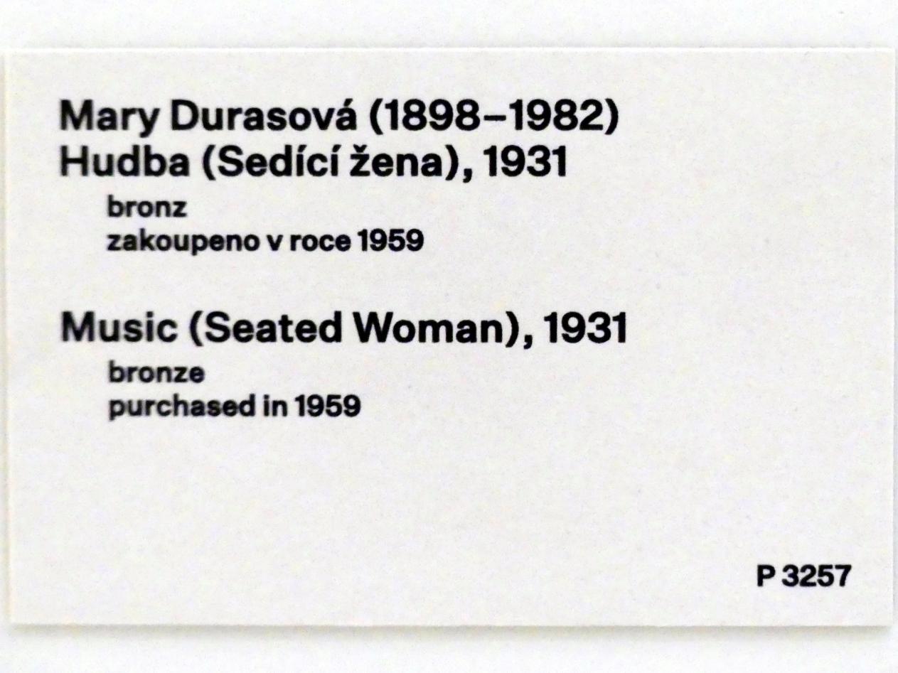 Mary Duras (1928–1937), Musik (Sitzende Frau), Prag, Nationalgalerie im Messepalast, 1918-1939, Saal 12, 1931, Bild 5/5