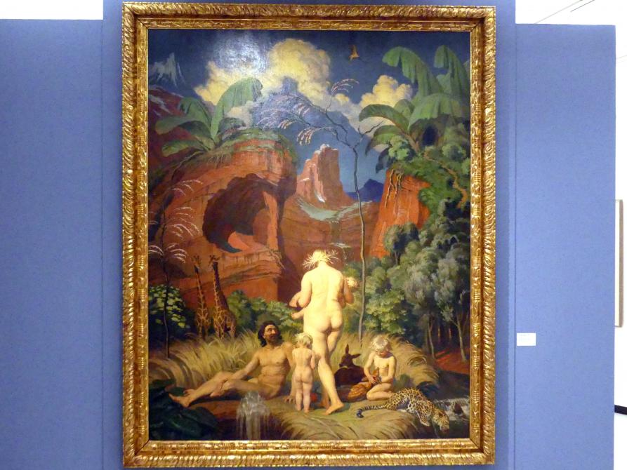 Max Švabinský (1896–1922), Im Land des Friedens, Prag, Nationalgalerie im Messepalast, 1918-1939, Saal 14, 1922, Bild 1/2