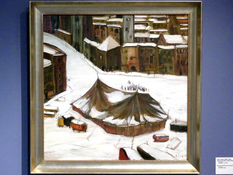 Otto Langer (1923), Zirkus im Schnee, Prag, Nationalgalerie im Messepalast, 1918-1939, Saal 14, um 1923