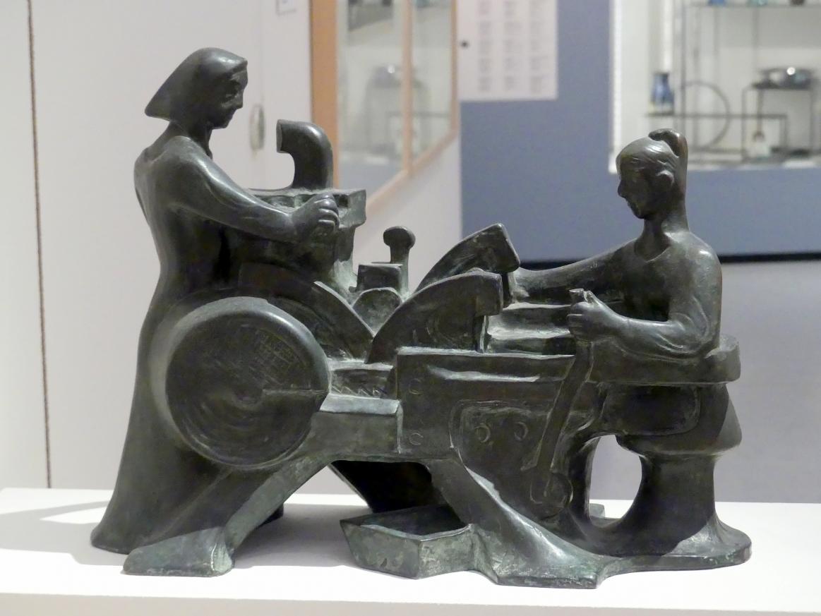 Karel Dvořák (1924–1937), An einer Tabakmaschine, Prag, Nationalgalerie im Messepalast, 1918-1939, Saal 15, 1927