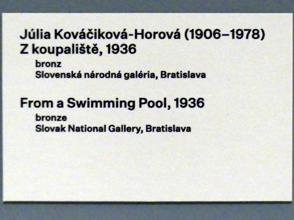 Júlia Kováčiková-Horová (1936), Aus einem Schwimmbecken, Prag, Nationalgalerie im Messepalast, 1918-1939, Saal 16, 1936, Bild 4/4