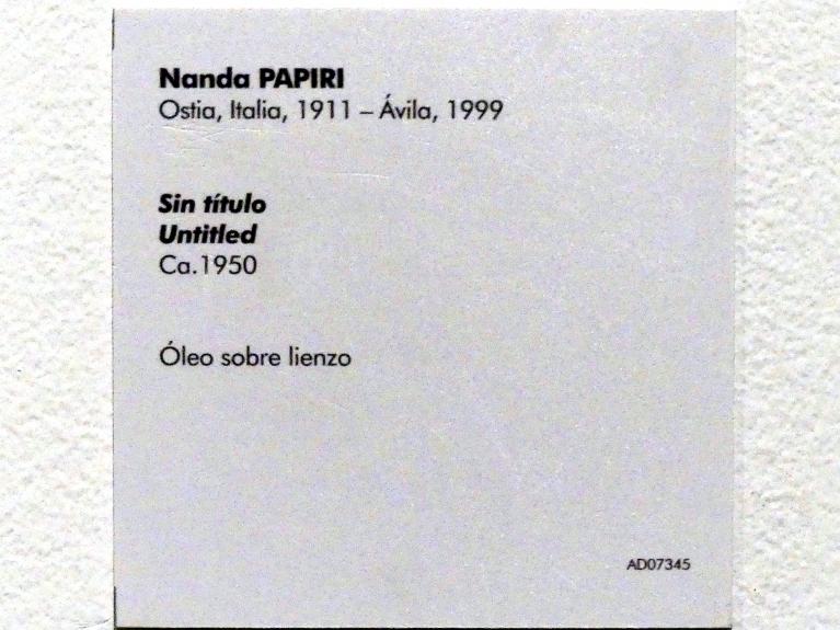 Nanda Papiri (1950), Ohne Titel, Madrid, Museo Reina Sofía, Saal 404, um 1950, Bild 2/2