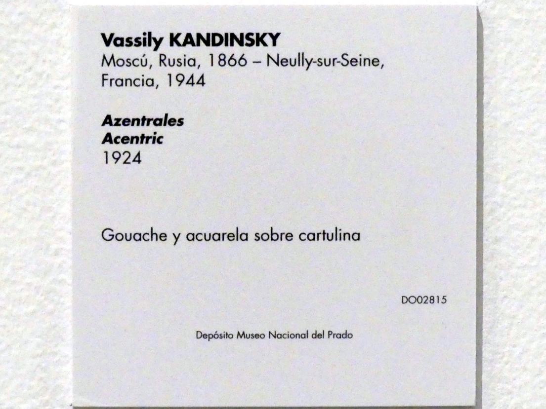 Wassily Kandinsky (1900–1943), Azentrales, Madrid, Museo Reina Sofía, Saal 405, 1924, Bild 3/3