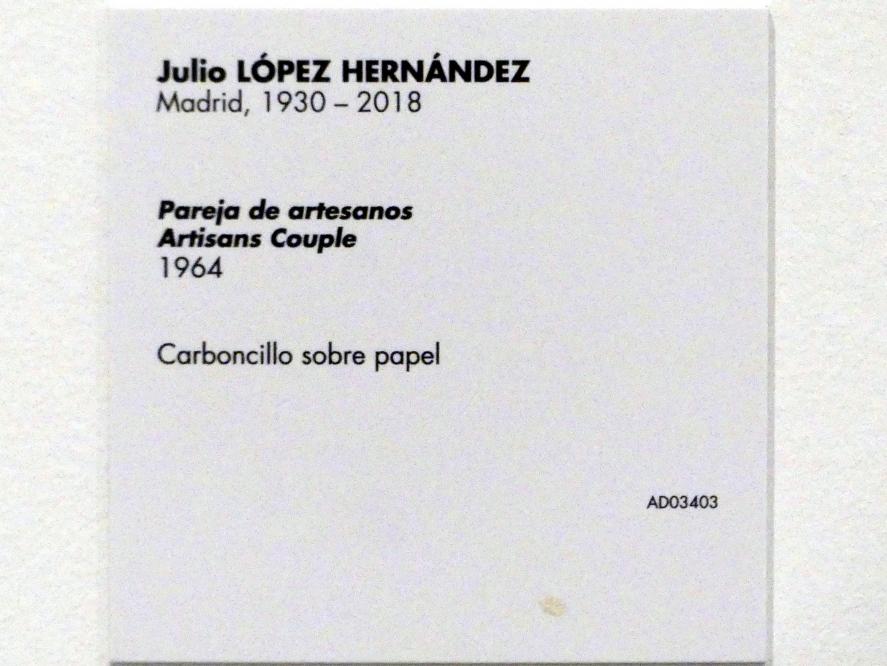 Julio López Hernández (1964), Handwerker-Ehepaar, Madrid, Museo Reina Sofía, Saal 413, 1964, Bild 2/2