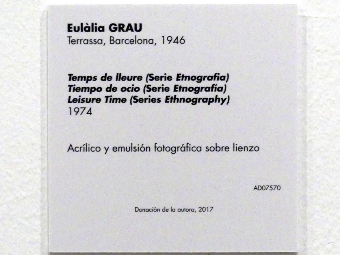Eulàlia Grau (1973–1974), Freizeit (Serie Ethnographie), Madrid, Museo Reina Sofía, Saal 428, 1974, Bild 2/2