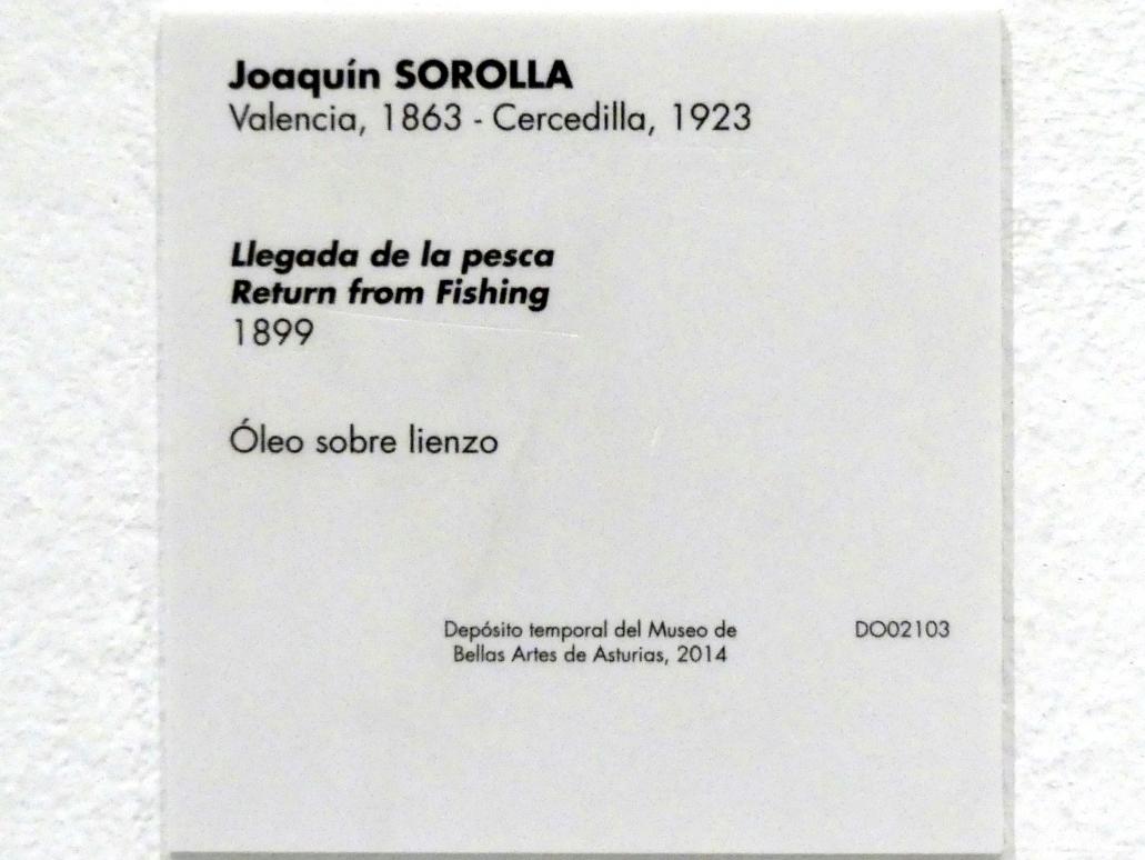 Joaquín Sorolla (1899–1910), Rückkehr vom Fischen, Madrid, Museo Reina Sofía, Saal 201.02, 1899, Bild 2/2