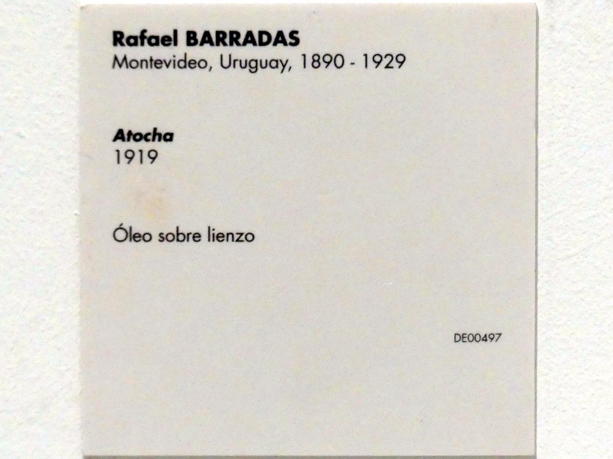 Rafael Barradas (1918–1926), Atocha, Madrid, Museo Reina Sofía, Saal 209, 1919, Bild 2/2