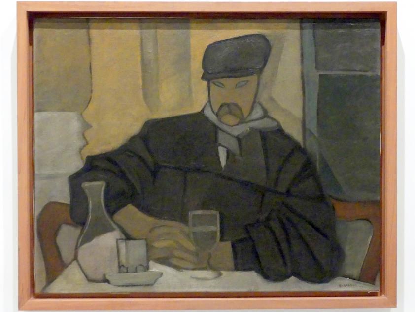 Rafael Barradas (1918–1926), Mann im Café (Atocha), Madrid, Museo Reina Sofía, Saal 209, 1923, Bild 1/2