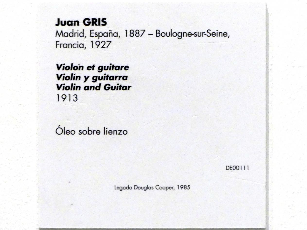 Juan Gris (1911–1926), Violine und Gitarre, Madrid, Museo Reina Sofía, Saal 210, 1913, Bild 2/2