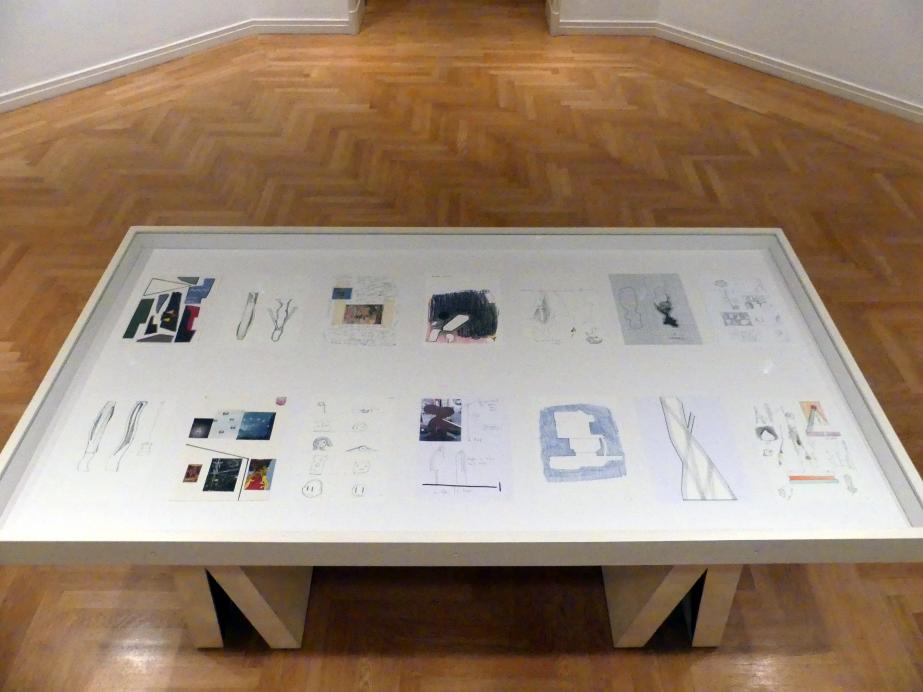 Thomas Scheibitz (1994–2019), Caligrammes / Zeichnungen, Berlin, Museum Berggruen, Stülerbau, Erdgeschoss, Saal 6, 2000–2019, Bild 1/2