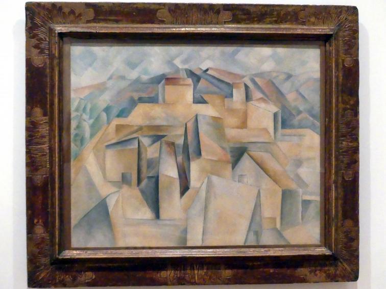 Pablo Picasso (1897–1972), Häuser auf einem Hügel (Horta de Ebro), Berlin, Museum Berggruen, Stülerbau, 1. Obergeschoss, 1909, Bild 1/2
