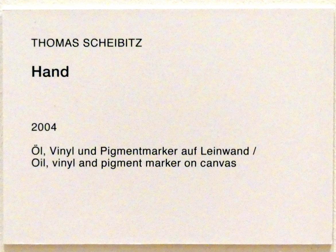 Thomas Scheibitz (1994–2019), Hand, Berlin, Museum Berggruen, Stülerbau, 2. Obergeschoss, 2004, Bild 2/2