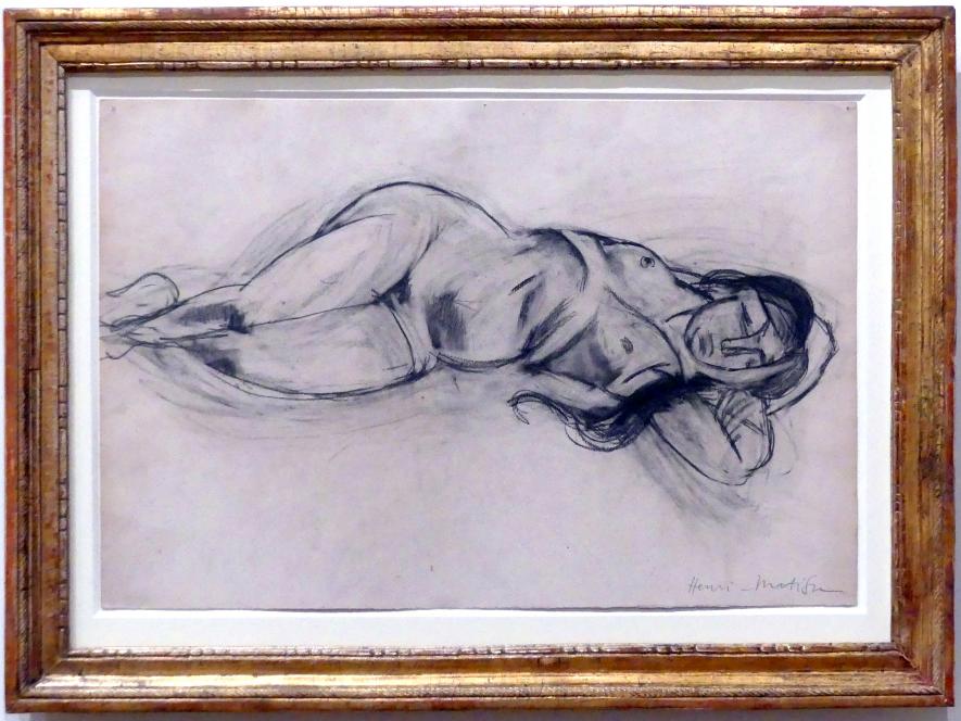 Henri Matisse (1898–1953), Liegender Akt (Lorette), Berlin, Museum Berggruen, Kommandantenhaus, Erdgeschoss, Saal 3, 1917, Bild 1/2