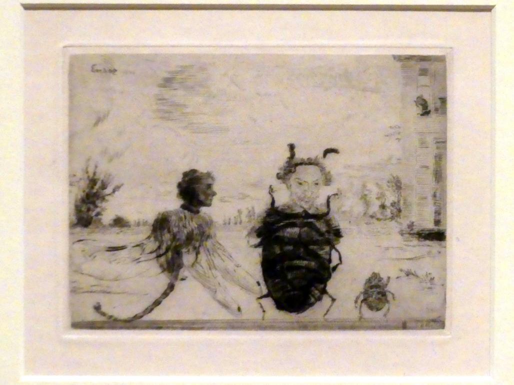 James Ensor (1880–1925), Seltsame Insekten, Berlin, Sammlung Scharf-Gerstenberg, Erdgeschoß, Saal 3, 1888, Bild 2/3