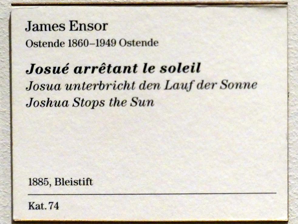 James Ensor (1880–1925), Josua unterbricht den Lauf der Sonne, Berlin, Sammlung Scharf-Gerstenberg, Erdgeschoß, Saal 3, 1885, Bild 3/3