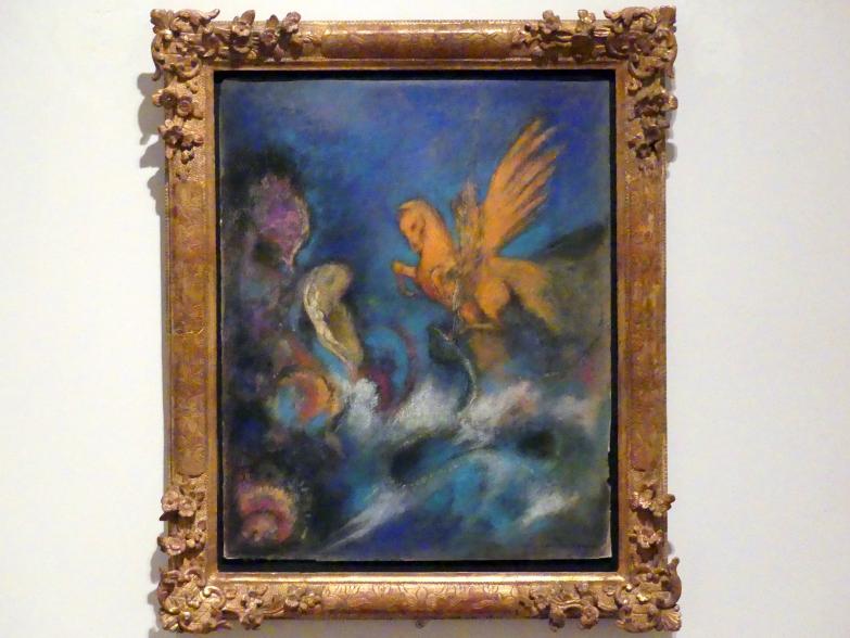 Odilon Redon (1875–1914), Roger und Angélique, auch: Perseus und Andromeda, Berlin, Sammlung Scharf-Gerstenberg, Erdgeschoß, Saal 5, um 1910